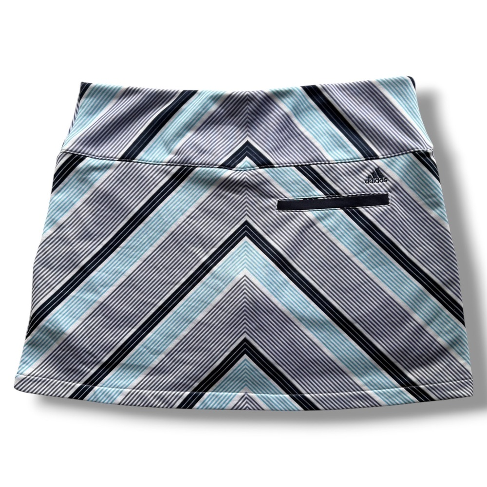Adidas Golf ClimaCool Women M Blue Navy White Stripe Athletic Skort Z15928 Sport